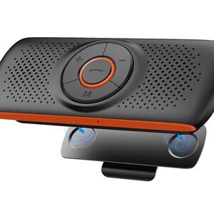Bluetooth Car Speakerphone - Black and Orange
